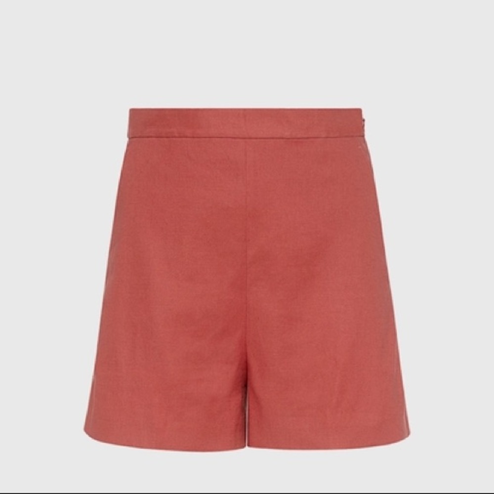 Theory high waisted linen shorts